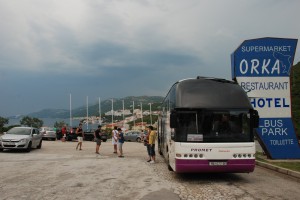 Our stop in Bosnia on the road from Split to Dubrovnik